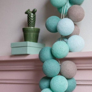 Гирлянда Cotton Ball Lights 20 лампочек, тайские гирлянды