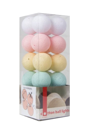 Гирлянда Cotton Ball Lights 20 лампочек, тайские гирлянды