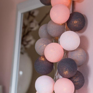 Гирлянда Cotton Ball Lights 35 лампочек, тайские гирлянды
