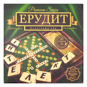 Игра настольная Эрудит Premium G-ER-U-01, деревянные фишки, русский язык, с 8 лет