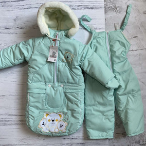 Комбинезон для новорожденных EL, трансформер 3 в 1, зимний, до 2-х лет