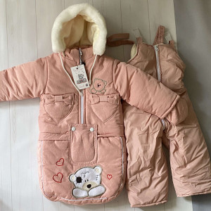 Комбинезон для новорожденных EL, трансформер 3 в 1, зимний, до 2-х лет