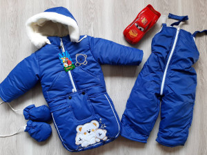 Комбинезон для новорожденных EL, трансформер 3 в 1, зимний, до 2-х лет