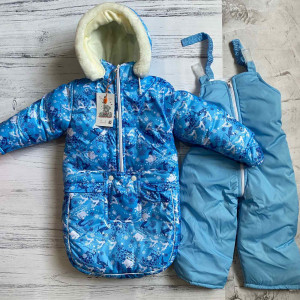 Комбинезон для новорожденных EL, трансформер 3 в 1, зимний, до 2-х лет