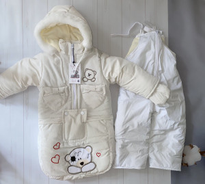 Комбинезон для новорожденных EL, трансформер 3 в 1, зимний, до 2-х лет