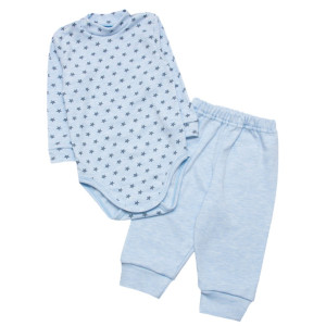 Комплект одежды для малыша 6260-633, боди с длинным рукавом и штанишки, 100% хлопок, интерлок начесной