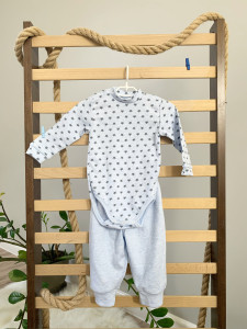 Комплект одежды для малыша 6260-633, боди с длинным рукавом и штанишки, 100% хлопок, интерлок начесной