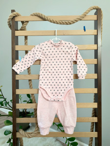 Комплект одежды для малыша 6260-633, боди с длинным рукавом и штанишки, 100% хлопок, интерлок начесной