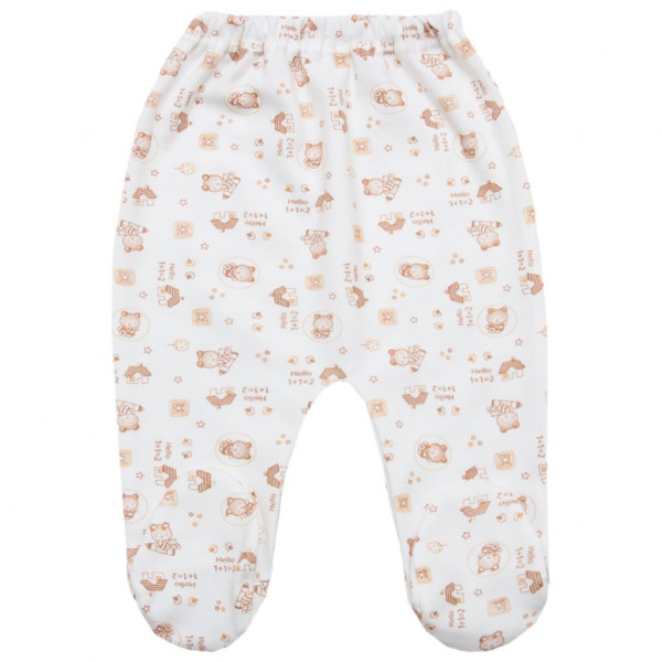 Ползунки на резинке 623-083, 100% хлопок, интерлок, 0-9м