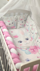 Детское постельное белье Коса, бампер-коса, комплект: 7 элементов