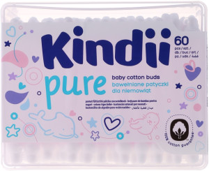 Ватные палочки KindII Pure, детские, 60шт