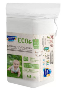 Ватные подушечки Солнце и Луна Eco, детские, хлопок, 50шт