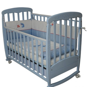 Детская кроватка Верес Соня ЛД1 Патина, с ящиком и полозьями, с резьбой