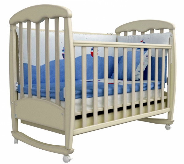 Детская кроватка Верес Соня ЛД1 Патина, с ящиком и полозьями