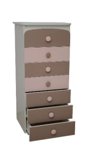 Комод Верес Неделька Капучино, 129х59х48 см