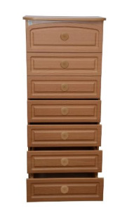 Комод Верес Неделька, филенчатый, под дерево, 129х59х48 см