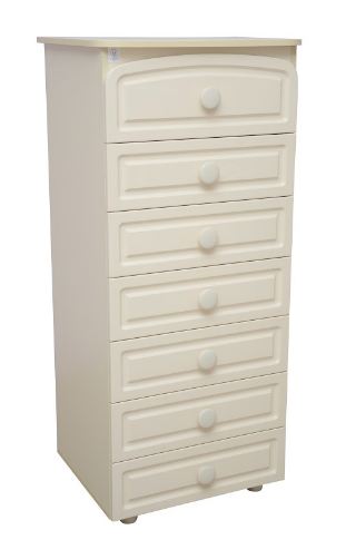 Комод Верес Неделька Белый, филенчатый, 129х59х48 см