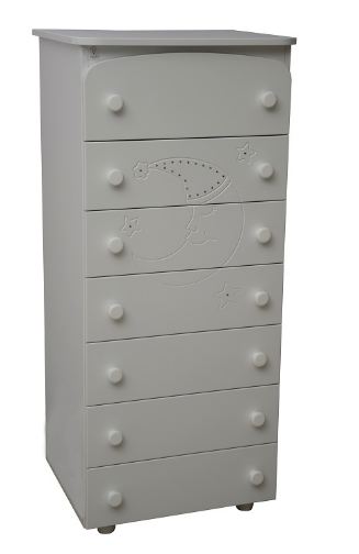 Комод Верес Неделька Месяц, резьба, со стразами, 129х59х48 см