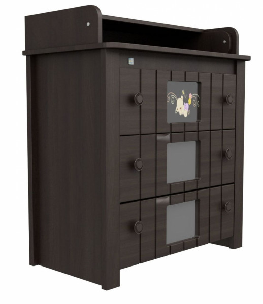 Комод-пеленатор Верес Мишка на стекле, 95х89х49 см