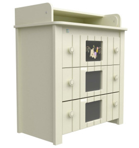 Комод-пеленатор Верес Мишка на стекле, 95х89х49 см