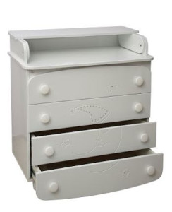 Комод-пеленатор Верес Месяц, резьба, со стразами, 95х89х49 см