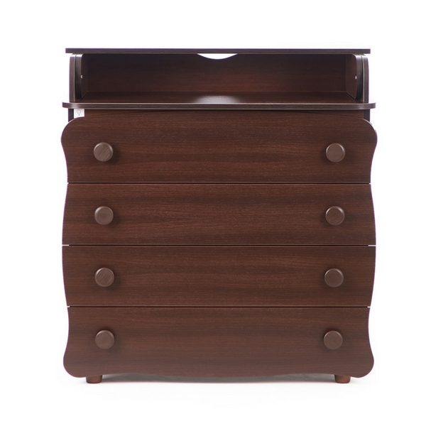 Комод-пеленатор Верес Фигурный, МДФ 16мм, орех, 90x51x94см