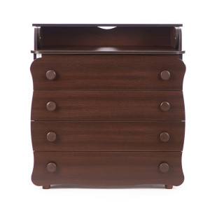 Комод-пеленатор Верес Фигурный, МДФ 16мм, орех, 90x51x94см