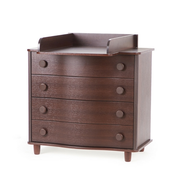 Комод-пеленатор Верес Гнутый фасад, орех, 89x49x95см