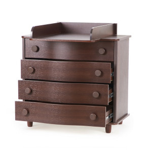 Комод-пеленатор Верес Гнутый фасад, орех, 89x49x95см