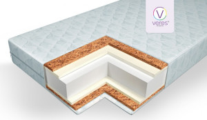 Матрац детский Верес Hollofiber PRO, латекс - кокосовая койра - холлофайбер, 11 см 