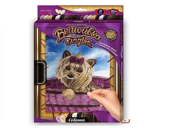 Вышивка гладью Danko toys 15181, на растяжке с багетной рамкой