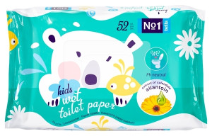 Влажная туалетная бумага Bella №1 Kids, 52шт