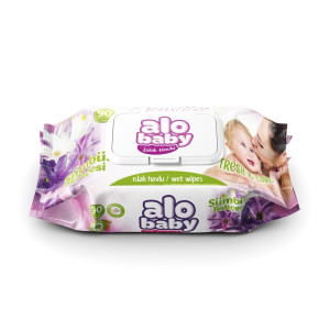 Влажные салфетки Alo baby Fresh & Care, детские, с клапаном, 90шт