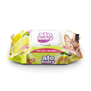 Влажные салфетки Alo baby Fresh & Care, детские, с клапаном, 90шт
