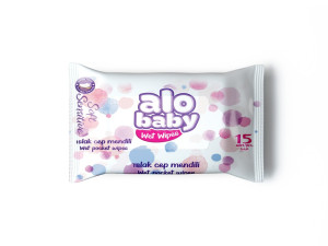 Влажные салфетки Alo baby, 15шт