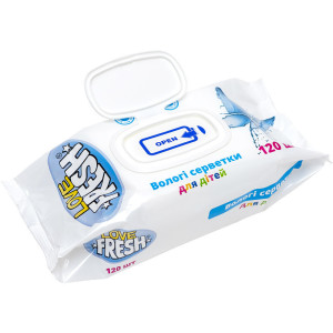 Салфетки влажные Love Fresh, детские, с клапаном, 120 шт