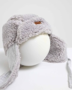 Шапка для мальчика Caramell Winter Star Boy, зимняя, шерпа, 3-18 м