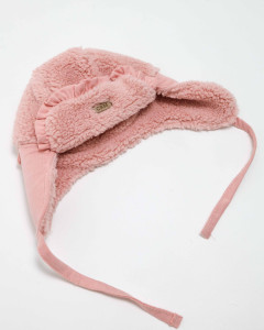 Шапка для девочки Caramell Winter Star Girl, зимняя, шерпа, 3-18 м