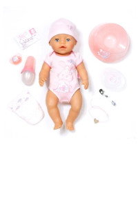 Кукла ZAPF BABY BORN - ОЧАРОВАТЕЛЬНАЯ МАЛЫШКА, с чипом и аксессуарами, 43 см