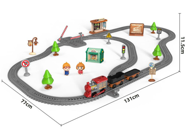 Железная дорога и Поезд с аксессуарами, 90дет