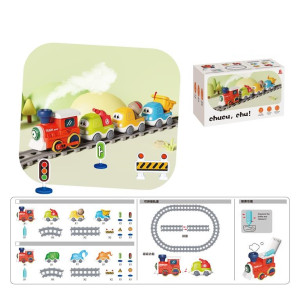 Детская Железная дорога - Поезд с машинками спецтранспорта