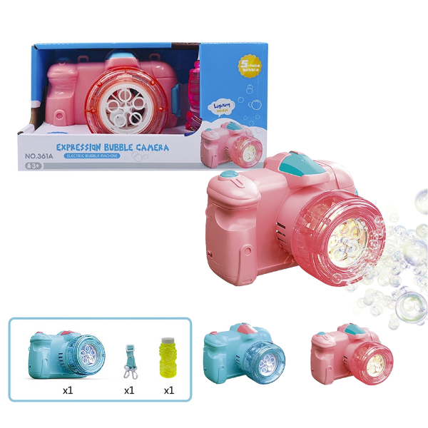 Машинка для пускания мыльных пузырей Essa Toys Камера, со светом и музыкой