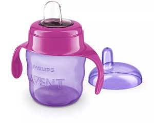 Поильник Philips AVENT Girl, чашка с мягким носиком, с ручками, 200 мл, 6m+