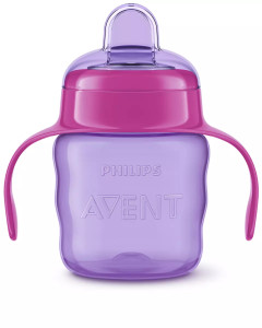 Поильник Philips AVENT Girl, чашка с мягким носиком, с ручками, 200 мл, 6m+