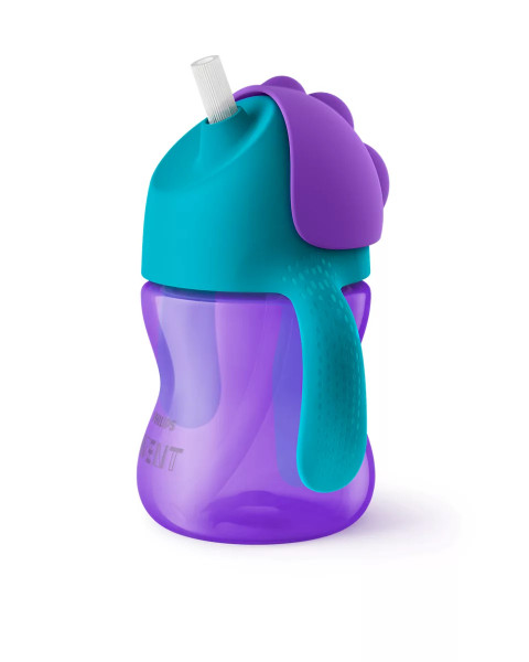 Поильник с трубочкой Philips AVENT Girl, непроливайка, 210 мл, 9m+
