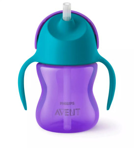 Поильник с трубочкой Philips AVENT Girl, непроливайка, 210 мл, 9m+