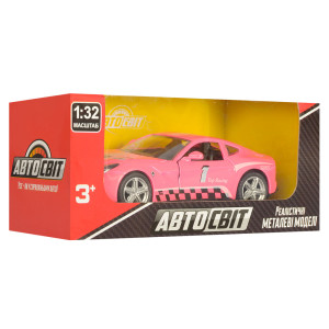 Машинка АвтоСвит AS-1910 Спорткар, инерционная, металлическая, 12,5 см