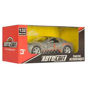Машинка АвтоСвит AS-1910 Спорткар, инерционная, металлическая, 12,5 см