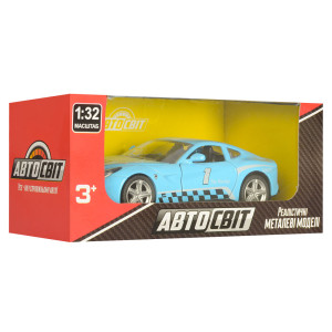 Машинка АвтоСвит AS-1910 Спорткар, инерционная, металлическая, 12,5 см