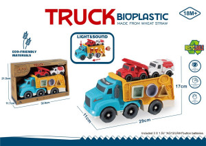 Автовоз - сортер игрушечный Geng Feng Truck, с машинками, биопластик, 29 см